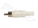 Cinch plug  male white